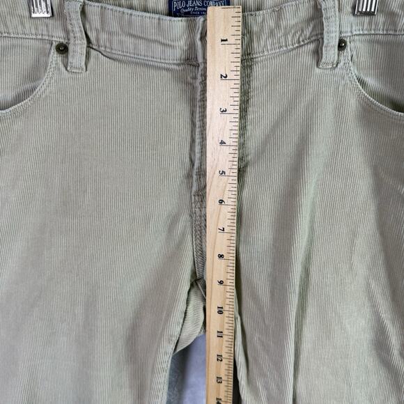Polo Jeans RL Company Corduroy Pants Women's 14x30 (17.5 Waist) Tan Pockets - Picture 8 of 15